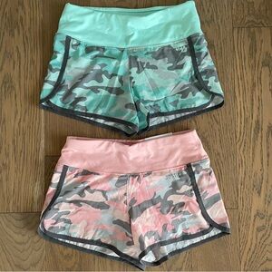 Justice 2 Girls’ Camo Print Shorts - Green and Pink